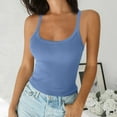 thumbnail image 1 of MYAOYI Tank Tops for Women Summer Sleeveless Scoop Neck Ribbed Tops Cute Spring Casual Fitted Basic Cami Shirts, 1 of 6