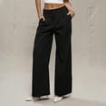 thumbnail image 1 of MYAOYI Wide Leg Pants Woman Pull on Stretchy Work Dress Pants High Waisted Business Casual Trousers Slacks, 1 of 6