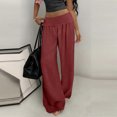 thumbnail image 1 of MYAOYI Women Pants no boundarie High Waist Linen Palazzo Pant Loose Fit Elastic Waist Trousers, 1 of 6