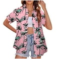 thumbnail image 1 of MYAOYI Womens Collared Hawaiian Shirt Short Sleeve Button Down Casual Top, 1 of 5