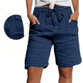 thumbnail image 1 of MYAOYI Womens Drawstring Muslin Shorts Loose Fit Gauze Summer Bottoms, 1 of 7