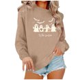 thumbnail image 1 of MYAOYI Womens Halloween Sweatshirt Tis The Season Ghost Graphic Pullover, 1 of 5