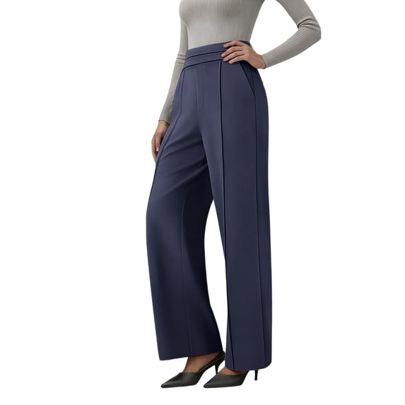 MYAOYI Womens Pants High Waisted Wide Leg Dress Pants Pleated Work Trousers