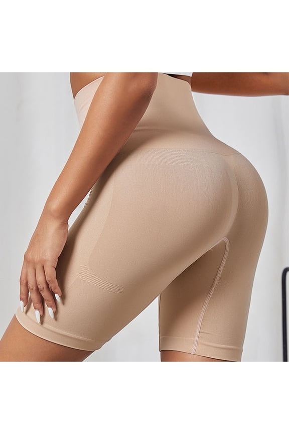 Womens Shorts 5" High Waist Seamless Scrunch Butt Biker Yoga Shorts