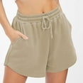 thumbnail image 1 of MYAOYI Womens Shorts Drawstring High Waisted Summer Lounge & Casual Sweat Shorts with Pockets, 1 of 8