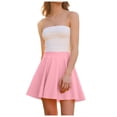 thumbnail image 1 of MYAOYI Womens Skirts Work Casual High Waist Mini Skirt Stretchy Flared A-Line All-Match Skirt, 1 of 5