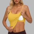 thumbnail image 1 of MYAOYI Womens Tank Tops with Built in Bra Ribbed Camisole Tops Spaghetti Straps, 1 of 5