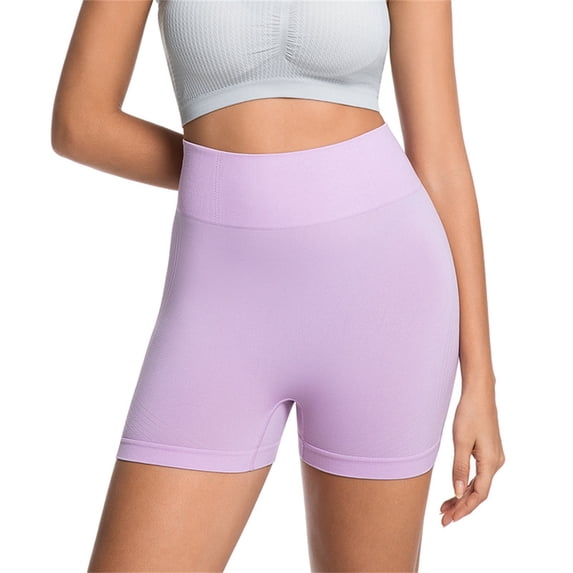 MYAOYI Womens shorts Running Shorts High Waist Seamless Tummy Control Yoga Workout Biker Shorts