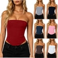 thumbnail image 1 of MYAOYINo Boundaries Ladies Seam Front Bandeau Top Strapless Asymmetrical Hem, 1 of 8