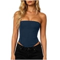 thumbnail image 1 of MYAOYINo Boundaries Ladies Seam Front Bandeau Top Strapless Asymmetrical Hem, 1 of 7