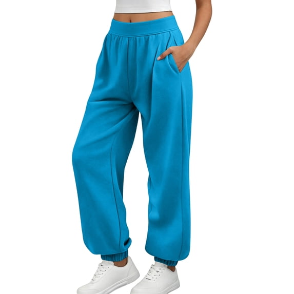 MYAOYINo Boundaries Womens Athletic Sweatpants High Waist Cuffed Joggers with Side Pockets