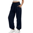 thumbnail image 1 of MYAOYINo Boundaries Womens Athletic Sweatpants High Waist Cuffed Joggers with Side Pockets, 1 of 6