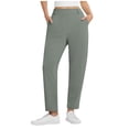 thumbnail image 1 of MYAOYINo Boundaries Womens Elastic Waist High Waisted Pants Tapered Leg Stretchy Comfortable Work Trousers, 1 of 7