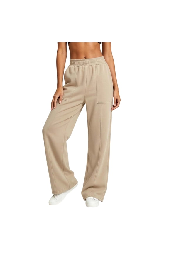 No Boundaries Womens Multi-Color Wide Leg Sweatpants High Waist Patch Pockets Casual