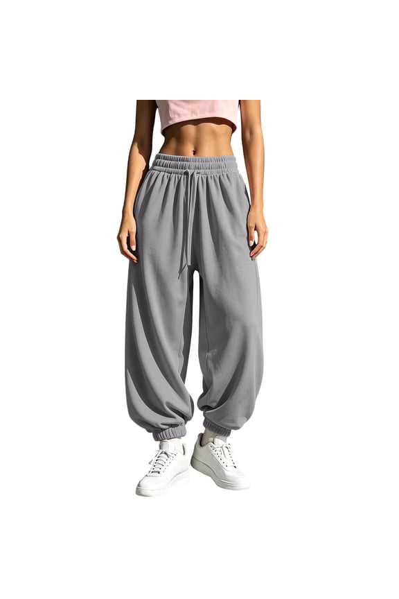 No Boundaries Womens Pants Baggy Sweatpants Drawstring Joggers Loose Fit Casual