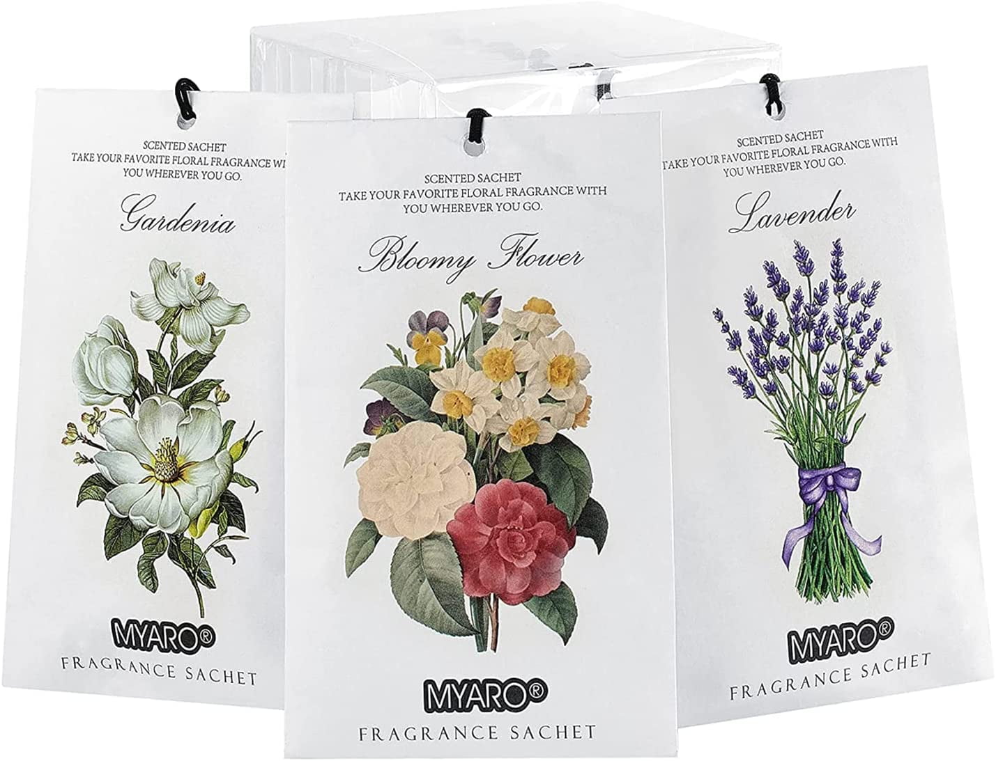 MYARO 12 Packs Closet Air Freshener, Deodorizer Flower LongLasting