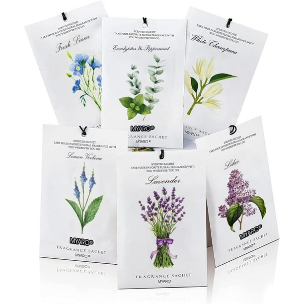 MYARO 12 Pcs Scented Sachets for Drawer and Closet, LongLasting