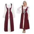 thumbnail image 1 of MYATED Renaissance Medieval Women's Dress Women Renaissance Victorian Costume Outfit Irish Dress Halloween Costume for Women,Red,XXL, 1 of 7