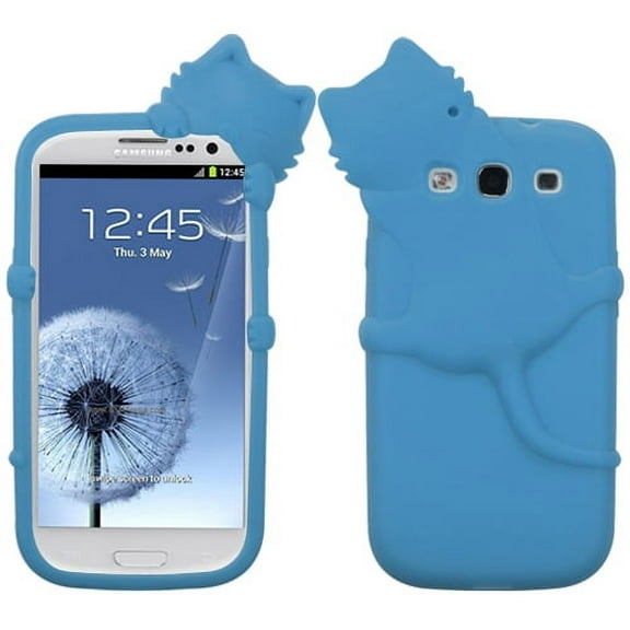 MYBAT Baby Blue Cat Peeking Pets Skin Cover for SAMSUNG Galaxy S III (i747/L710/T999)
