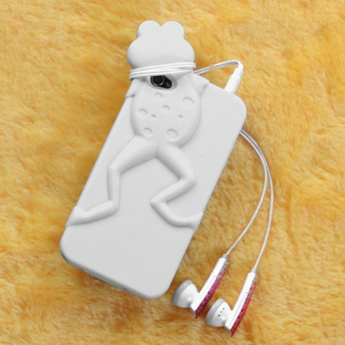 MYBAT White Frog Peeking Pets Skin Cover for APPLE iPhone 4S/4