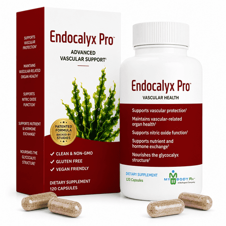MYBODYRX Endocalyx Pro - Vascular & Microcirculation Health Supplement 120 Capsules | Support Vascular Protection | Support Nitric Oxide Functions | Nourishes The Glycocalyx Structure