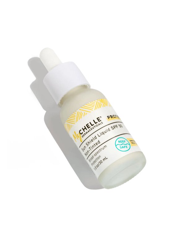 Dermaceuticals Sun Shield Liquid Zinc SPF 50 NON-Tinted - Sunscreen for All Skin With Oil-Absorbing Bentonite Clay - Use as Makeup Primer for Matte Finish
