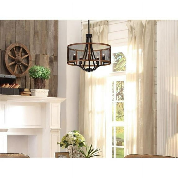 MYCO Furniture ES957 Eastwood Chandelier Lamp, Aged Bronze