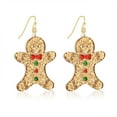 thumbnail image 1 of MYCUTEY Christmas Gingerbread Man Dangle Earrings For Women Glitter Yellow Acrylic Earrings Jewelry Gift, 1 of 11