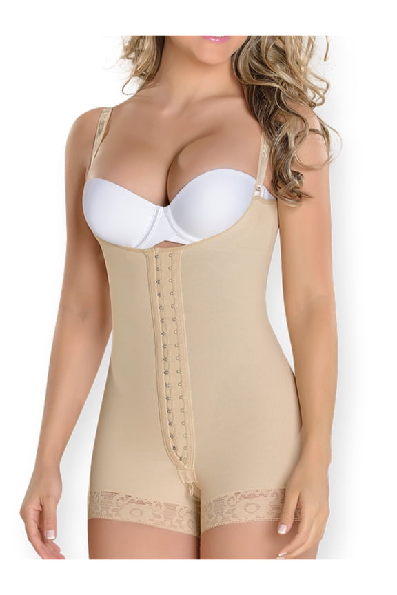 MYD 0048 Fajas Colombianas Reductoras Postpartum Butt Lifter Girdle for Women Beige S