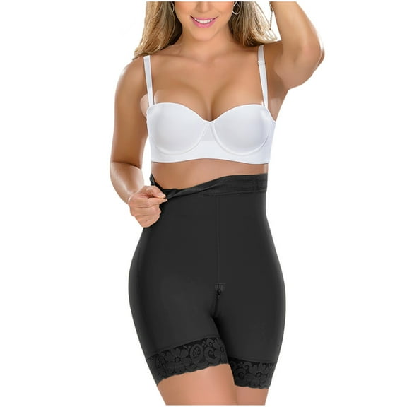 MYD 0327 Fajas Colombianas Reductoras Levanta Cola Butt Lifter Shaper Shorts Black XL