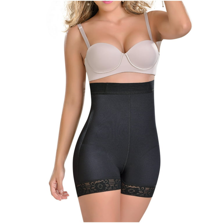 MYD Faja Colombiana Extra High Waist Butt Lifter Shapewear Compression  Girdle Shorts for Woman Faja Levanta Cola Black S 