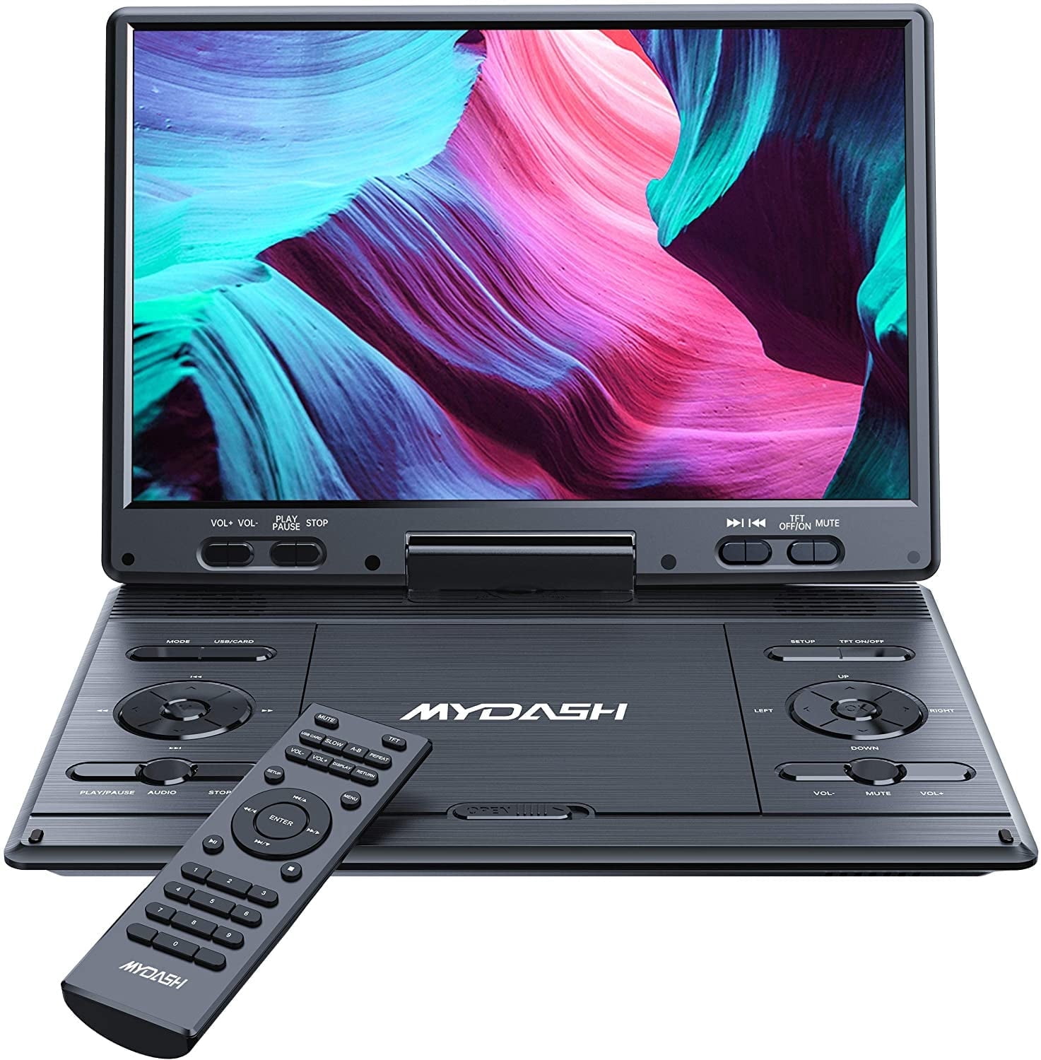 MYDASH, Portable DVD Player, 14.1-inch, Large HD Swivel Screen