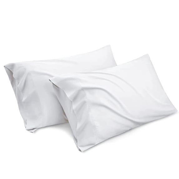 King Pillow Cases Set of 2 Rayon Derived from Bamboo Cooling Pillowcase,White 20x36 inches MYDOMIC