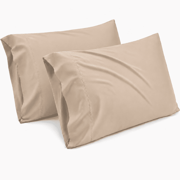 Queen Pillow Cases Set of 2 Rayon Derived from Bamboo Cooling Pillowcase,Taupe 20x30 inches MYDOMIC