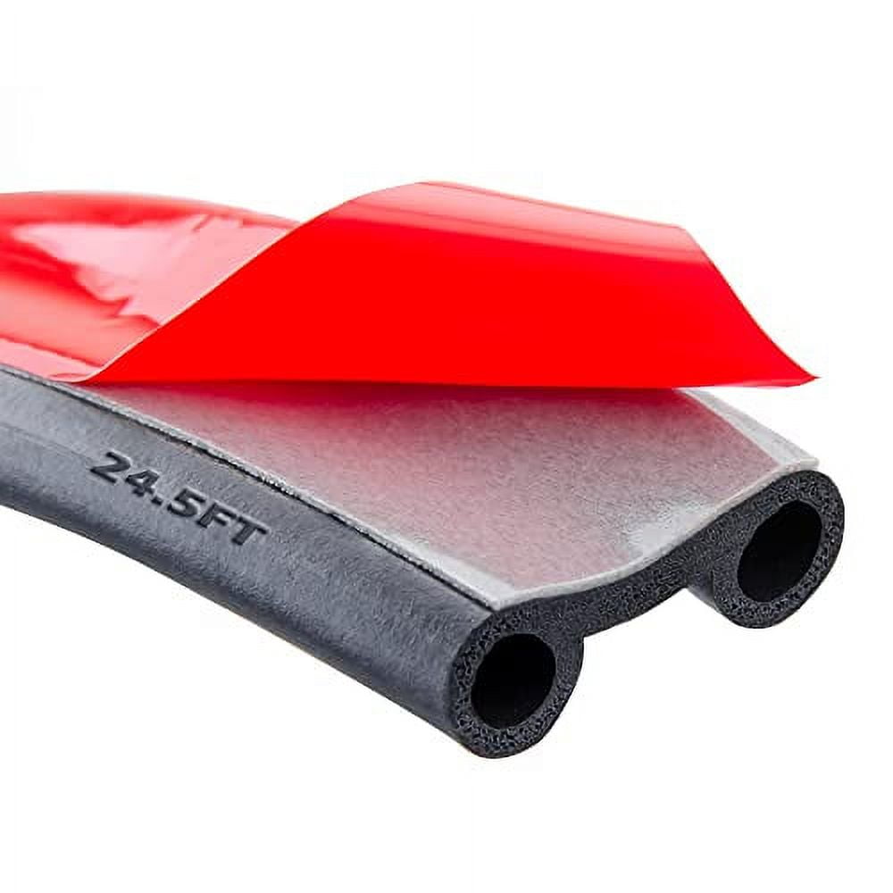 MYFAMIREA 24.5Ft Adhesive Tailgate Seal fits Pickups, Truck, Auto Car