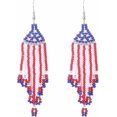 thumbnail image 1 of MYFLOCY 4th of july Long Beaded Tassel Earrings Bohemia American Independence Day Rice Bead Earrings Gift(Small), 1 of 4