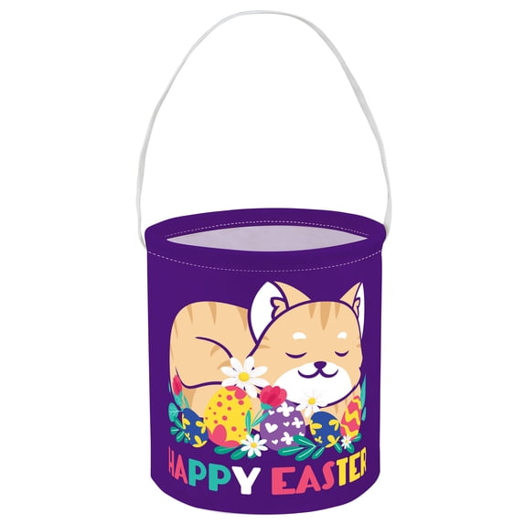 MYFLOCY Bunny Easter Basket for Kid Large Cat Egg Hunts Party Storage Bucket Decor