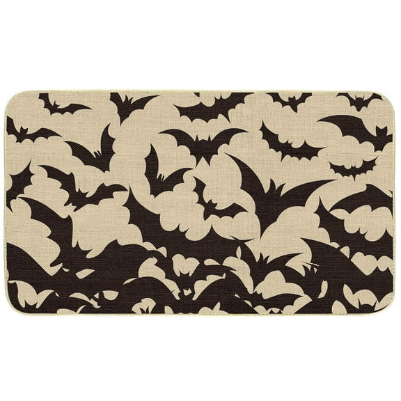 MYFLOCY Halloween Front Doormat 31x19 inch Indoor Outdoor Non Slip Floor Decoration ( Many Bat )