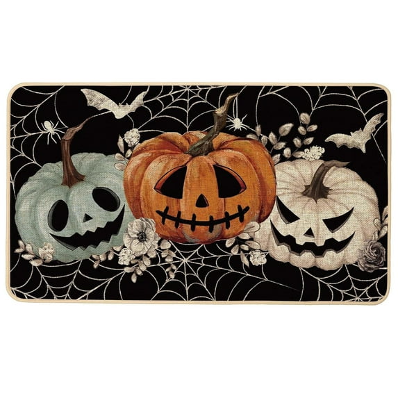 MYFLOCY Halloween Front Doormat 31x19 inch Indoor Outdoor Non Slip Floor Decoration ( pumpkin )