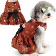 thumbnail image 1 of MYFLOCY Halloween Small Dog Costume Cute Girl Boy Dog Funny Dresses ( Spider Web Pumpkin XL ), 1 of 7
