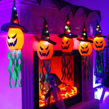 MYFLOCY Halloween String Lights Indoor Outdoor Porch Courtyard Decorations ( Orange Pumpkin )