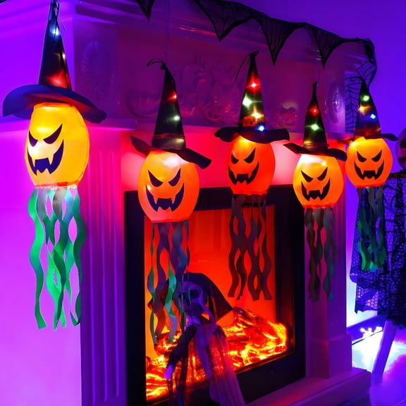 MYFLOCY Halloween String Lights Indoor Outdoor Porch Courtyard Decorations ( Orange Pumpkin )