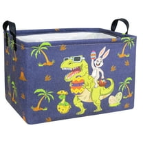 MYFLOCY Large Dinosaur Easter Baskets Empty Boy Toy Storage Bin Girls collapsible kid Hamper Baby Waterproof Storage Box