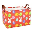 thumbnail image 1 of MYFLOCY Rectangle Empty Easter Baskets Boy Large Toy Storage Bin Girls collapsible Hamper Waterproof Canvas Box, 1 of 7