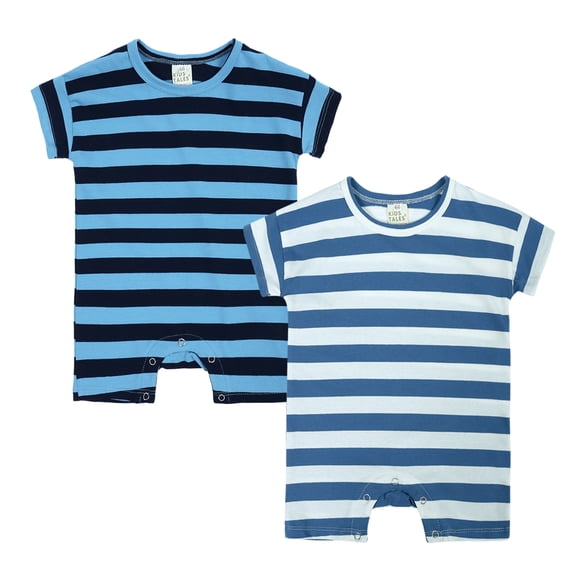 MYGBCPJS Baby Boys Girls Romper Pajamas Toddler Short Sleeve Bodysuit PJS, 2Pack, 3-24 Months