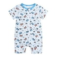 thumbnail image 1 of MYGBCPJS Baby Double Zipper Romper Infant Short Sleeve Playsuit Toddler 1 Piece PJS Sleep N Play, 1 of 6