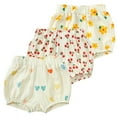 thumbnail image 1 of MYGBCPJS Baby Girls Cute Bloomer Shorts Toddler Summer Cotton Linen Bubble Bloomers, 3Pack, 3 Months - 6 Years, 1 of 7