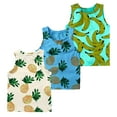 thumbnail image 1 of MYGBCPJS Toddler Baby Boys Girls Tank Tops Pack of 3 Summer Jersey Sleeveless Vest Shirts with Cute Fruit Flower Graphic Print(3M - 3T), 1 of 5