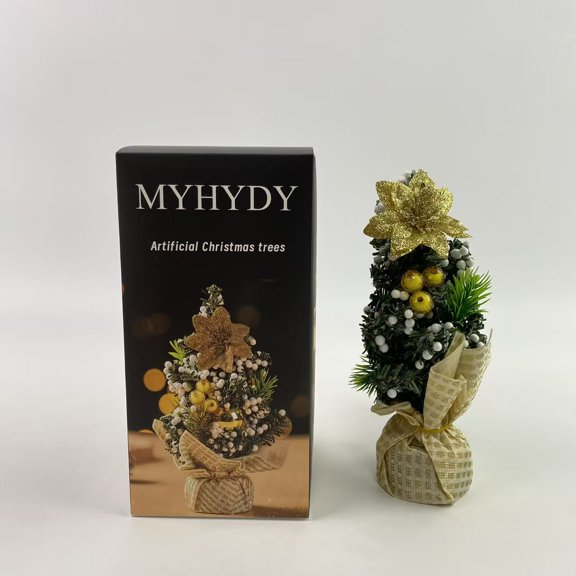 MYHYDY Artificial Christmas trees,Tabletop Christmas Tree, Artificial Mini Xmas Tree Christmas New Year Decoration Tree Decor