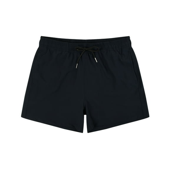 MYJAJAYI Men Swim Trunks with Compression Liner Quick-Dry with Elastic Waistband Security Drawstring Dark Blue Size M